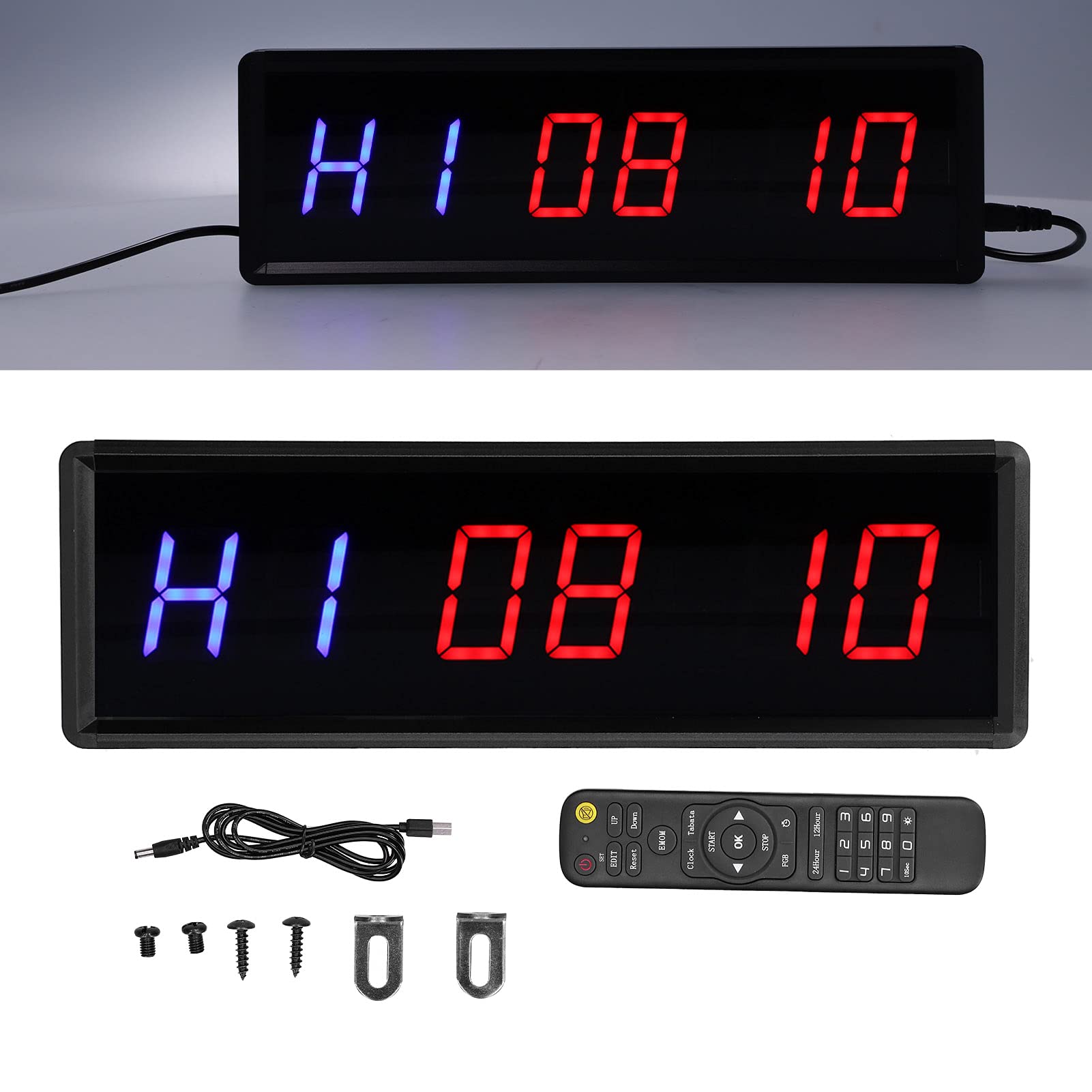 YZ ジムタイマー、スタート/ストップボタン付きジムクロック