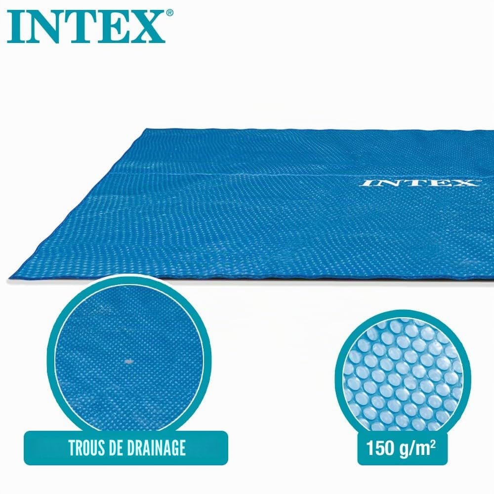 Intex Bâche Solaire rectangulaire Ultra Frame 549x274 cm 160 microns 538x253 cm Bleu