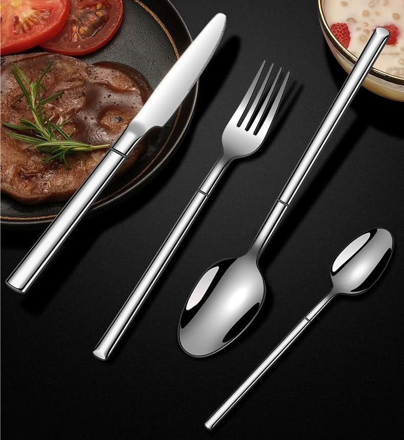 ファミリーホテル 20ピース ストーンパターン テーブルウェア カトラリー ギフトボックス ステンレススチール ステーキナイフ フォ