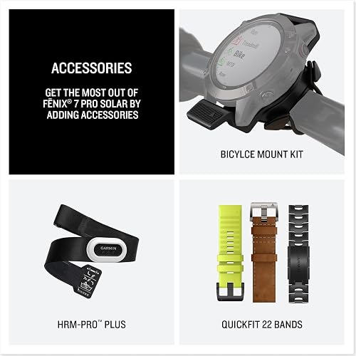 Garmin [Renewed fēnix 7 PRO GPS 47mm Smartwatch, Multisport, Advanced Health & Training Features, Touchscreen & Buttons, up to 18 days battery life, Graphite (Renewed) - 9