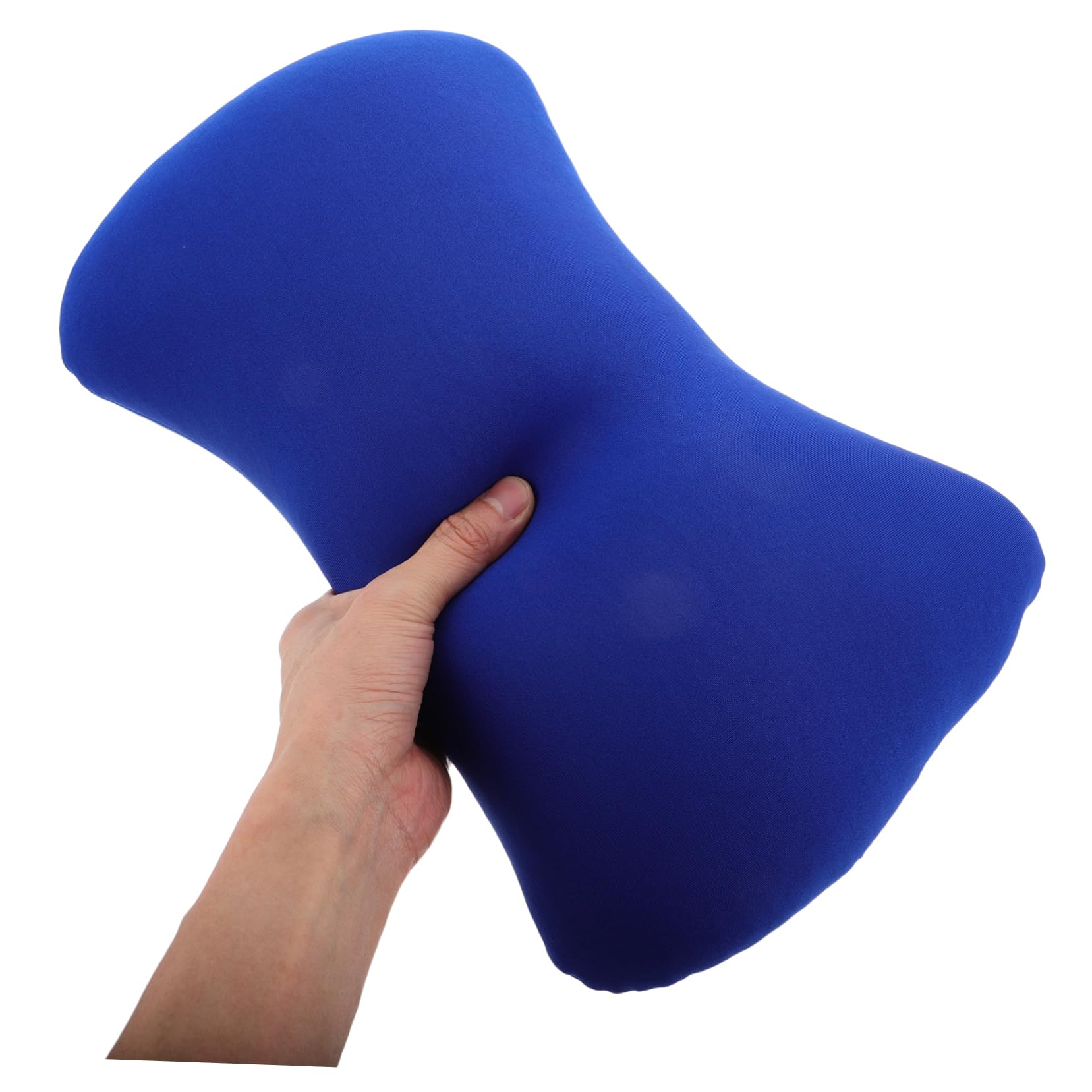 Almohada de Viaje Ergonómica Mini de Hueso Azul de Poliéster Spandex