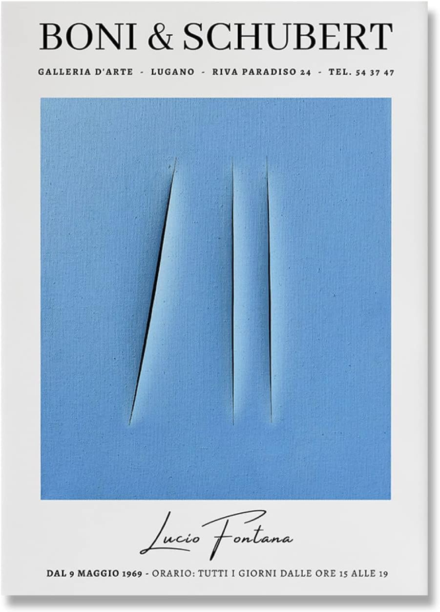 Lucio Fontana impressions pour décoration intérieure salon chic