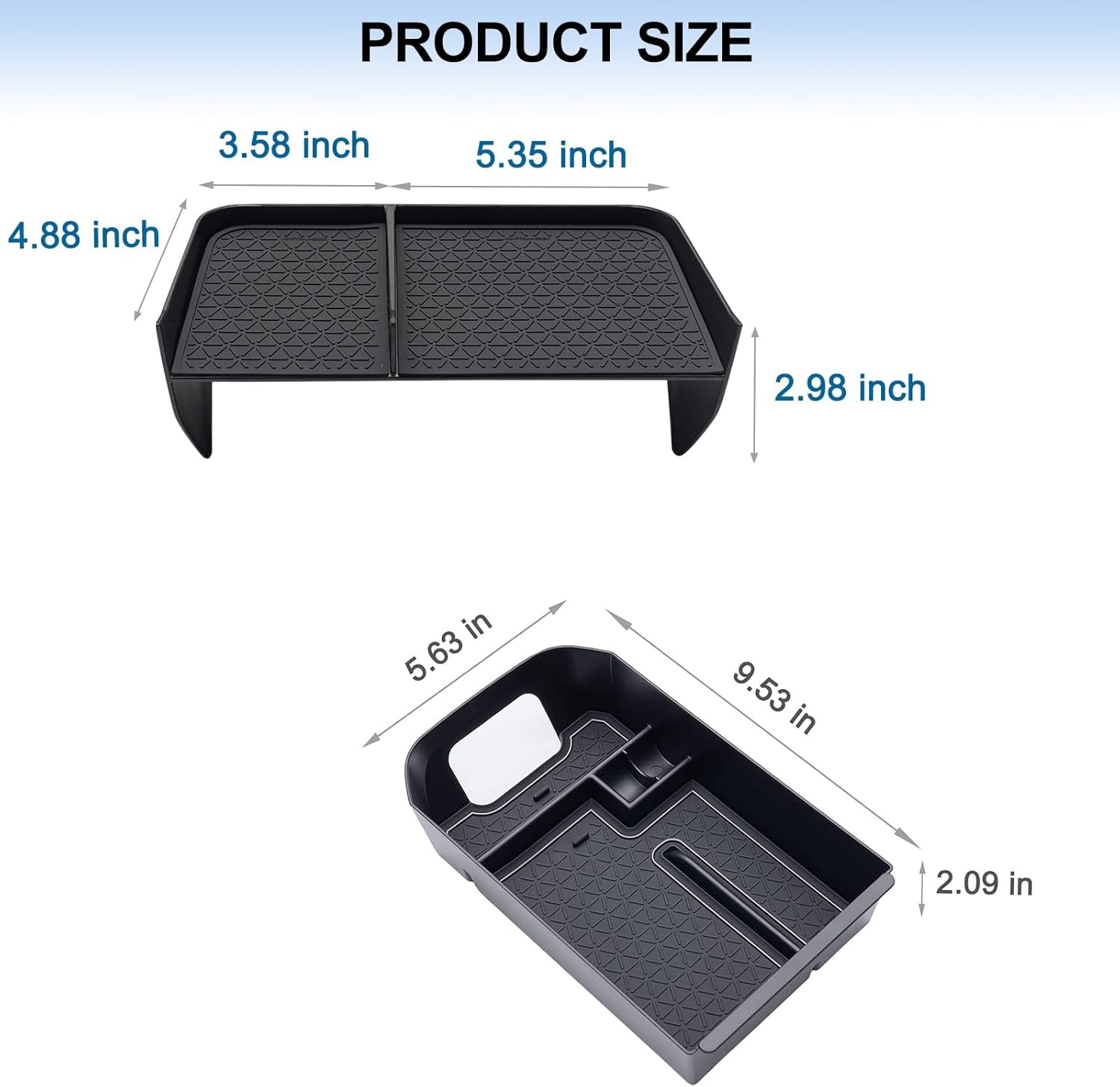 JDMCAR Upgraded Center Console Organizer Compatible with Toyota RAV4 2025 2024 2023 2022 2021 2020 2019 Interior Accessories, Gear Shift Storage Tray Secondary Box Insert Divider - 2pcs - Image 5