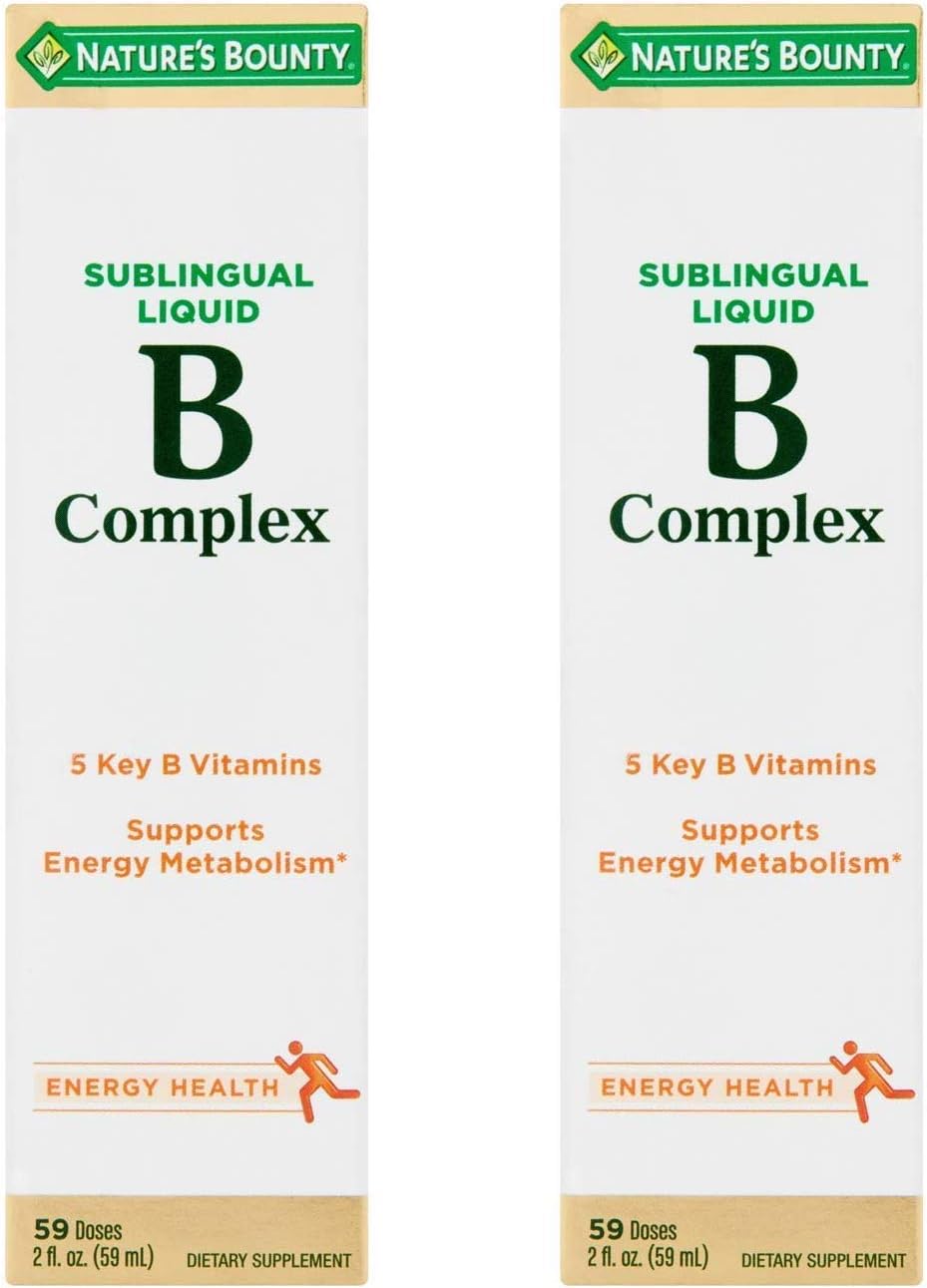Nature's Bounty Vitamin B Complex sublingual Liquid, 2 Oz (Pack of 2)