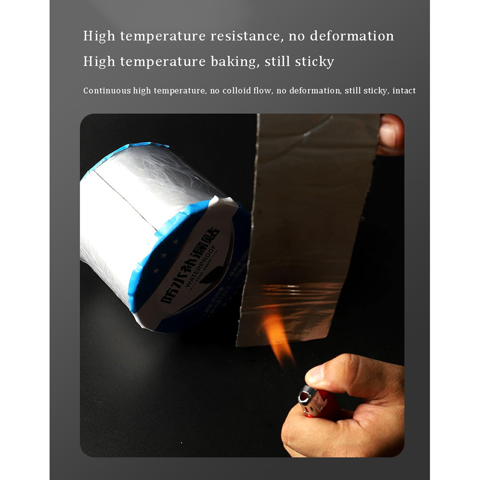 Cinta Impermeable Cinta de Butilo Impermeable Autoadhesiva Impermeable Cinta de Aluminio Cinta de reparación para Fugas en Techo/Espacio enAlféizar de Ventana/Tubería(Color : Plata)