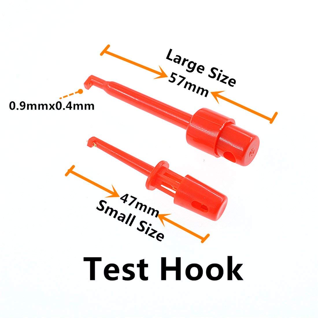 10 X Mini Test Di Clip A Molla Sonda Gancio Per Pcb Ic Smd