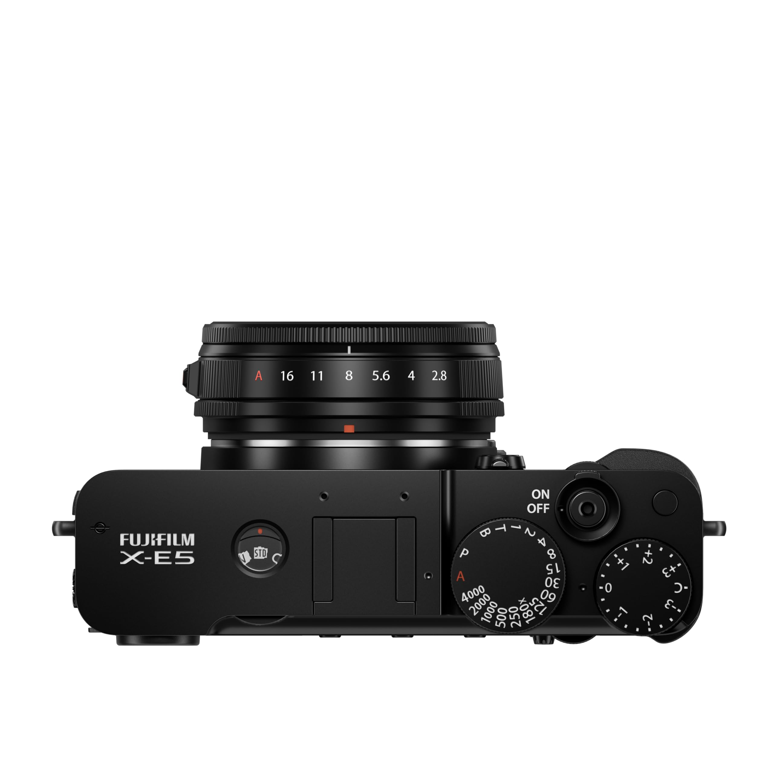 FUJIFILM X-E5 Systemkamera mit Sucher + XF23mmF2.8 R WR Objektiv | APS-C-Kamera im klassischen Messsucher-Design mit 40,2 MP Sensor, 5-Achsen-IBIS und KI-Autofokus | Kit Black