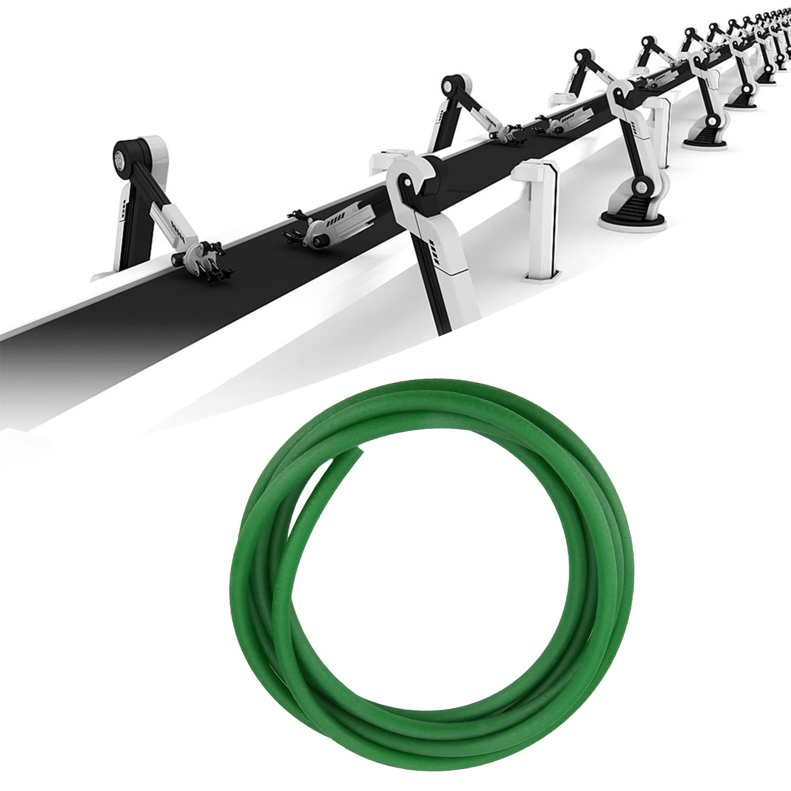 Correa de Poliuretano Verde Rugosa 10 mm para Transmisión, Accesorios de Herramientas Eléctricas