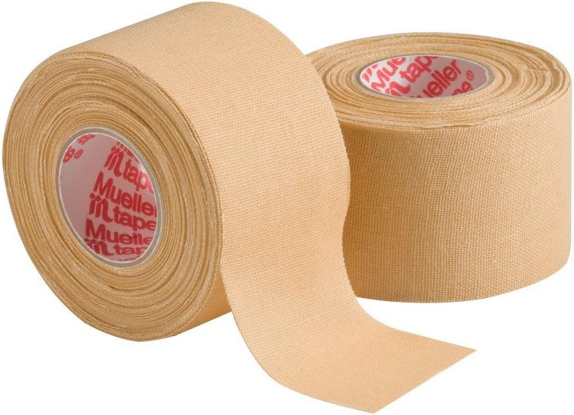 Mueller Sports Medicine MTape Rolls, Quality Athletic Tape, Easy to Tear for Fast & Effective Taping, 1.5" x 10 Yards Per Roll, 2 Rolls