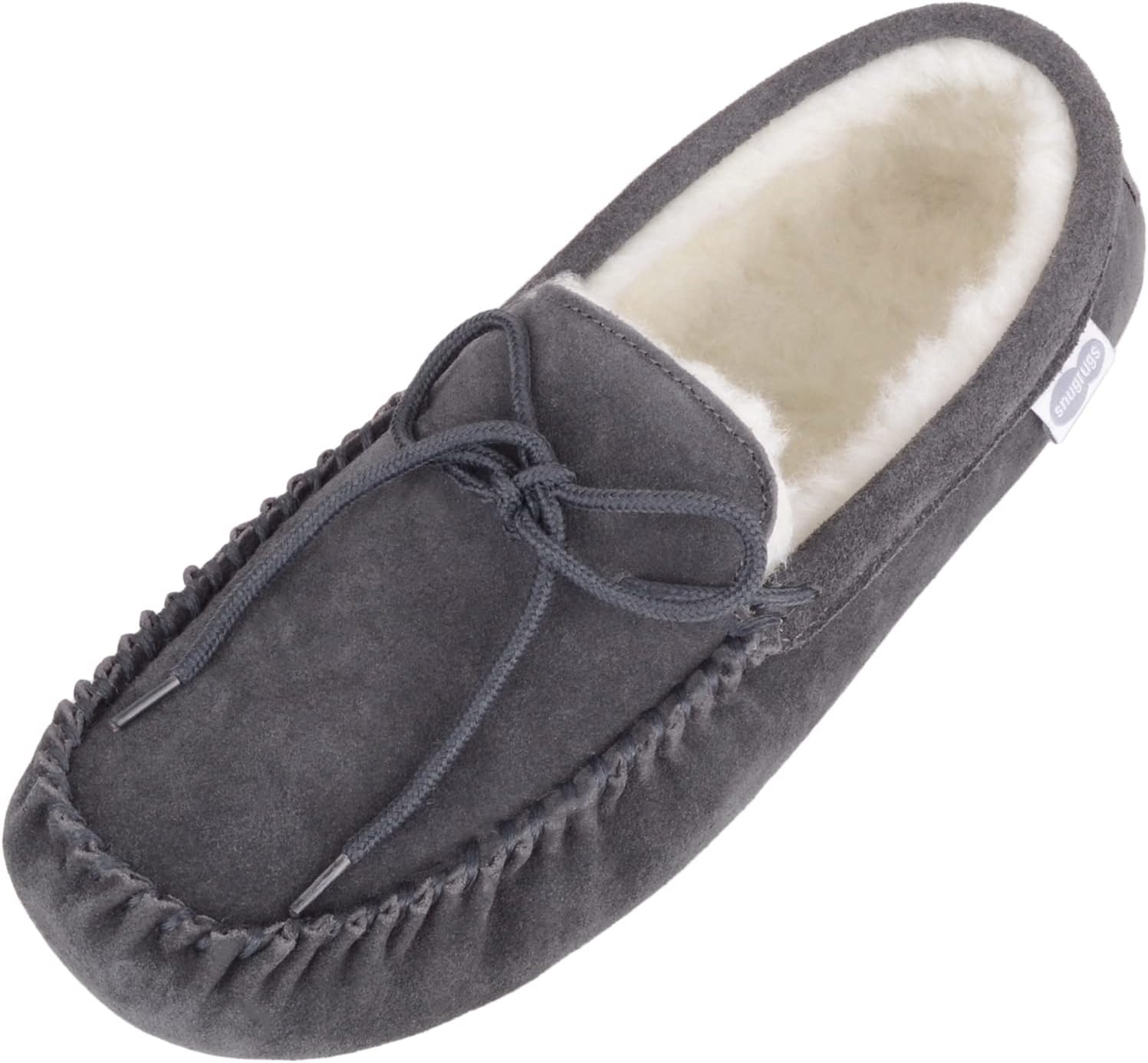 SNUGRUGSMen's Alfie Wool Lined Suede Moccasin Slipper