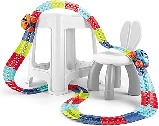 Outdoor Store Race Track Toys Set, 360° Stunt Loop Tracks Bendable Train Set Race Track Toys With 1 Race Car Glowing, Anti-Gravity Car Race Tracks Playset Toy for Preschool Kids Ages 3 Years And Up