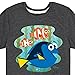 Disney Finding Dory - Dory, Nemo, & Marlin - Toddler & Youth Short Sleeve Graphic T-Shirt - Size 5T Heather Charcoal