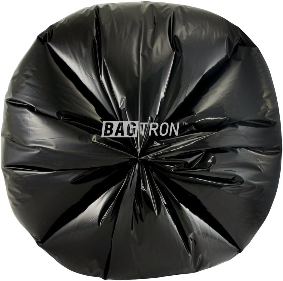 55-60 Gallon Trash Bags, 30 Micron Heavy Duty Pure LDPE Garbage Can Liners, 36" x 58" Large, Black, 100 Count