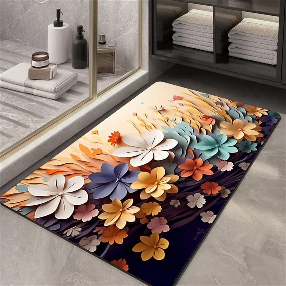 Tapis De Bain Absorbant Hixingo – Diatomite, Séchage Rapide, Antidérapant, 80x120cm - 7