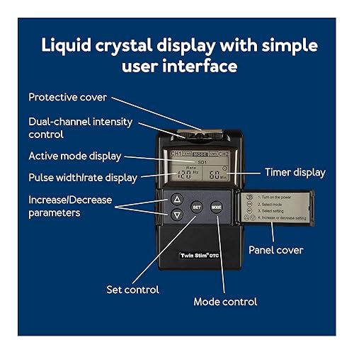 Miniatura 13 de Roscoe Medical Unidad TENS y estimulador muscular EMS, Twin Stim, máquina TENS OTC para alivio del dolor de espalda baja, dolor de cuello o alivio