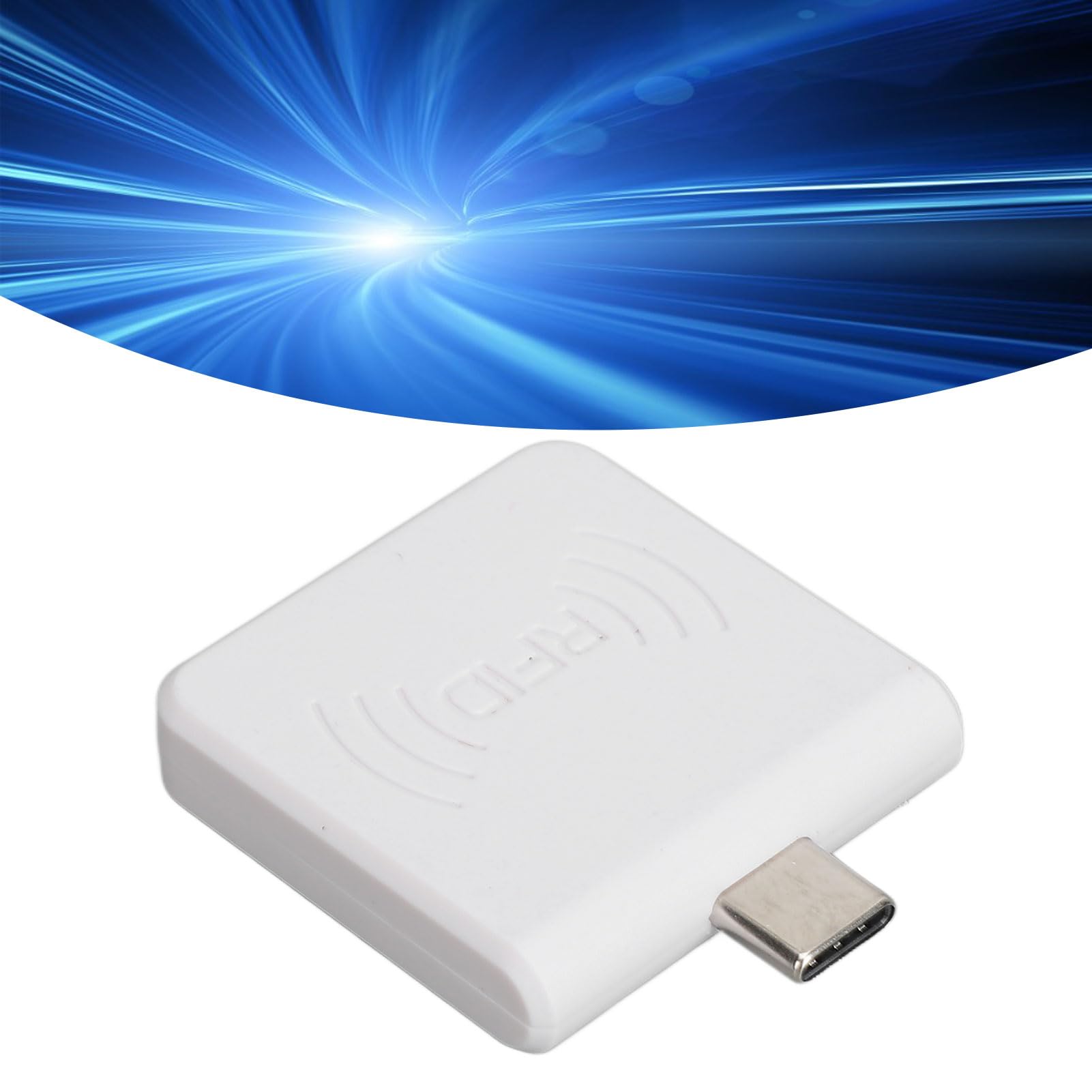 Annadue RFID-Kartenleser, 13,56 MHz, Unterstützt MFS50S70 und Andere 14443A-Protokolle, Kontaktloser IC-Kartenleser Typ C, Kompatibel mit 7/10, für Mobiltelefone (WHITE)