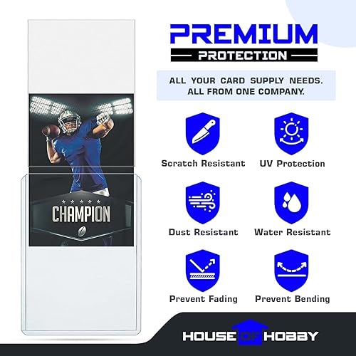 Miniatura 3 de Paquete de 200 cargadores superiores para tarjetas y fundas de centavo, funda de plástico duro para tarjetas, protectores de tarjetas de