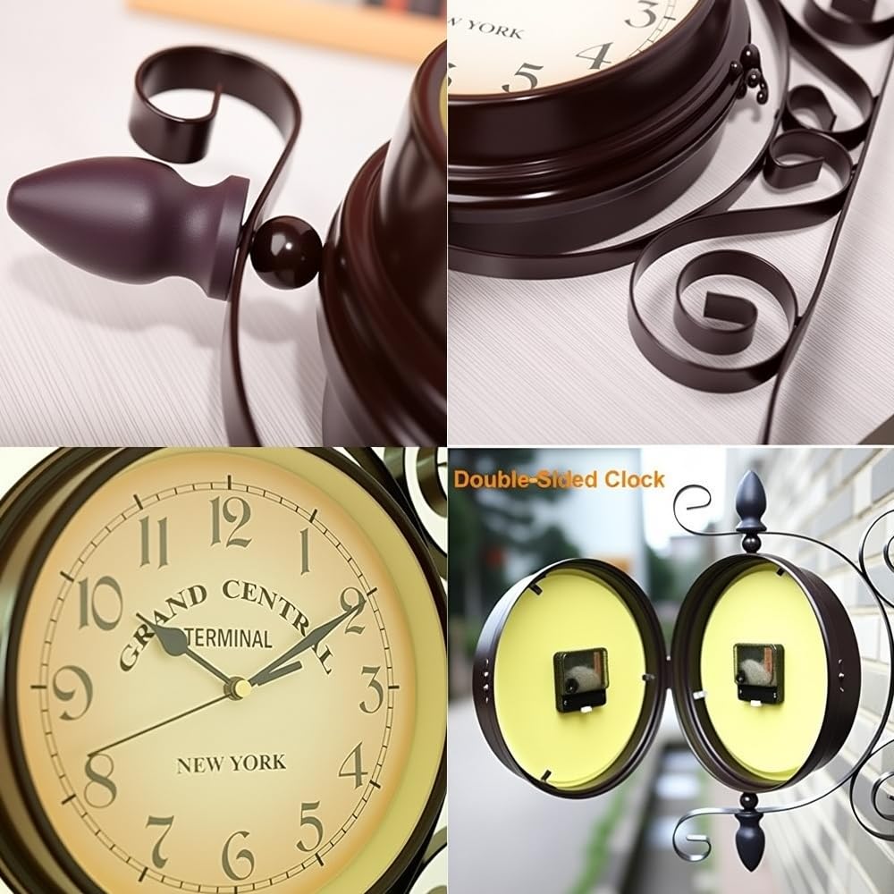 Amazon.com: WOOCH Wrought Iron Antique-Look Brown Round Wall