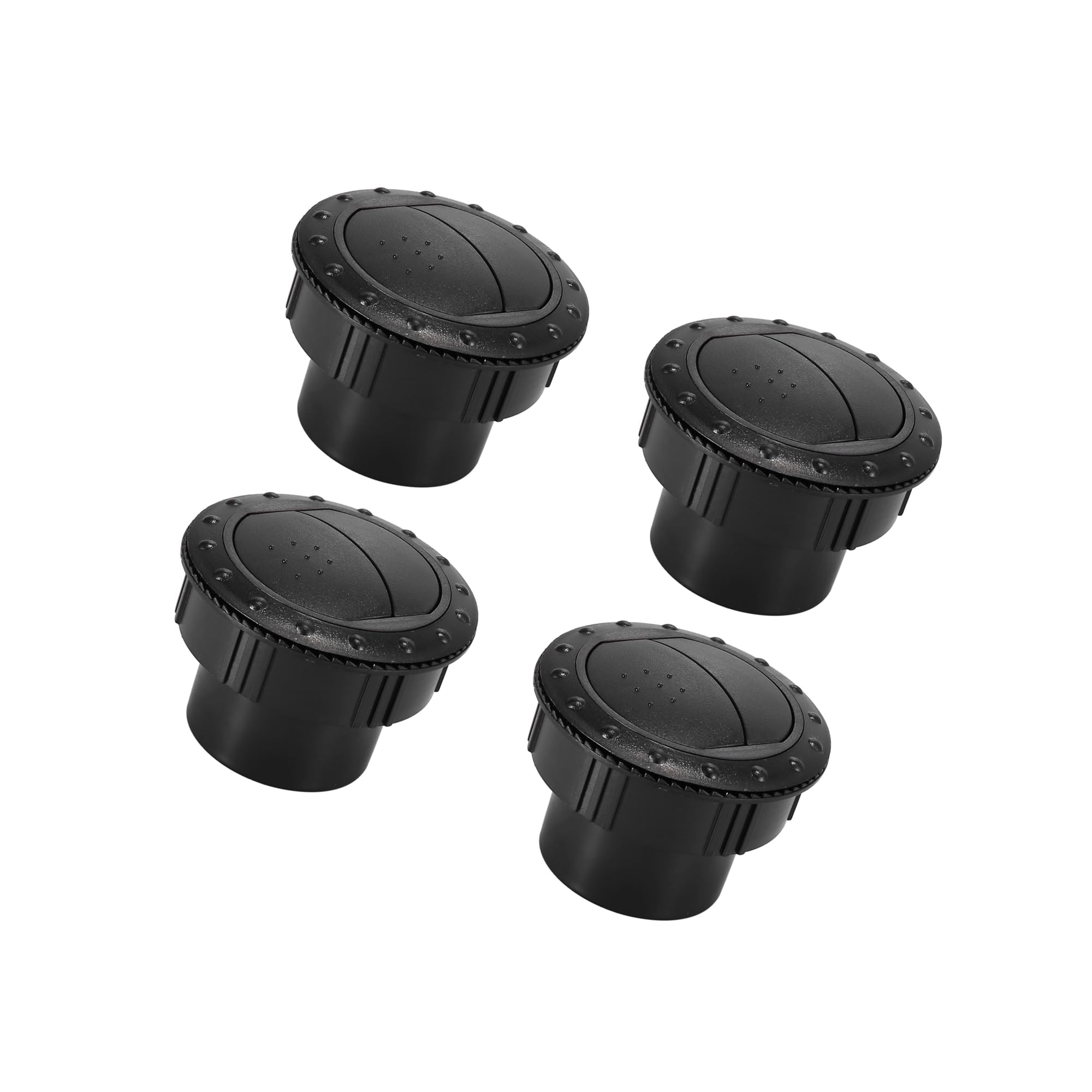 Motoforti 4Pcs AC Air Outlet Vent Louvered Knob for RV Bus Boat Yacht 60mm Long-lasting, Black, 5.3x7.1cm / 2.09"x2.80"(H*D)