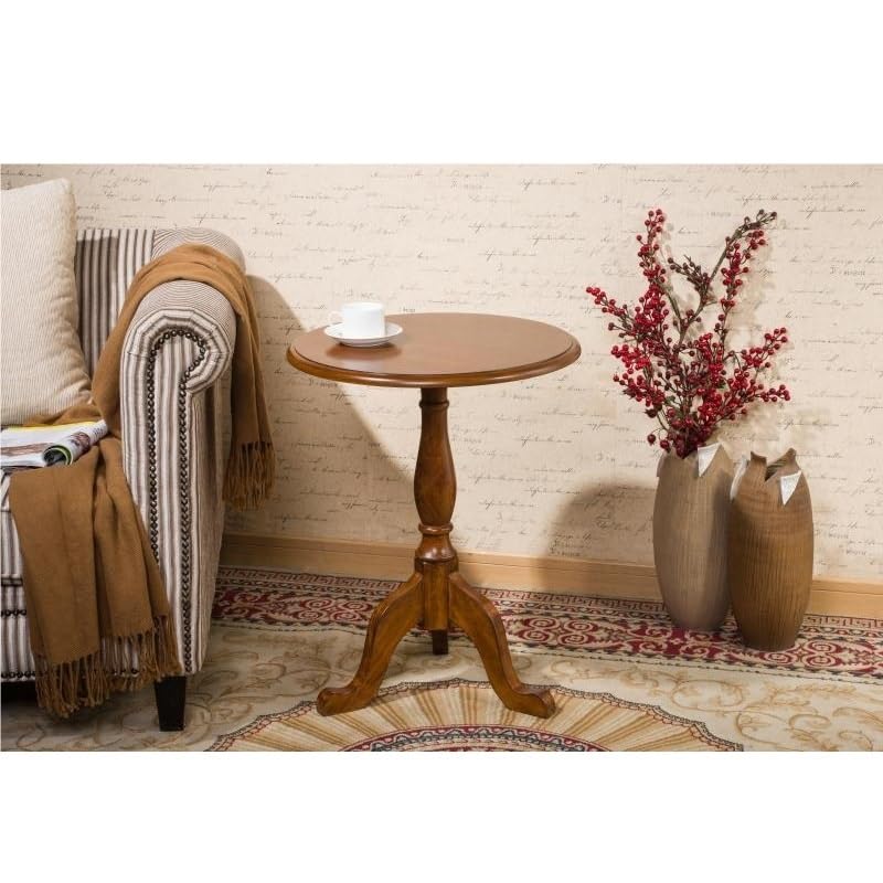 Table à fleurs petite table ronde TUSUOD au design simple et authentique - 6