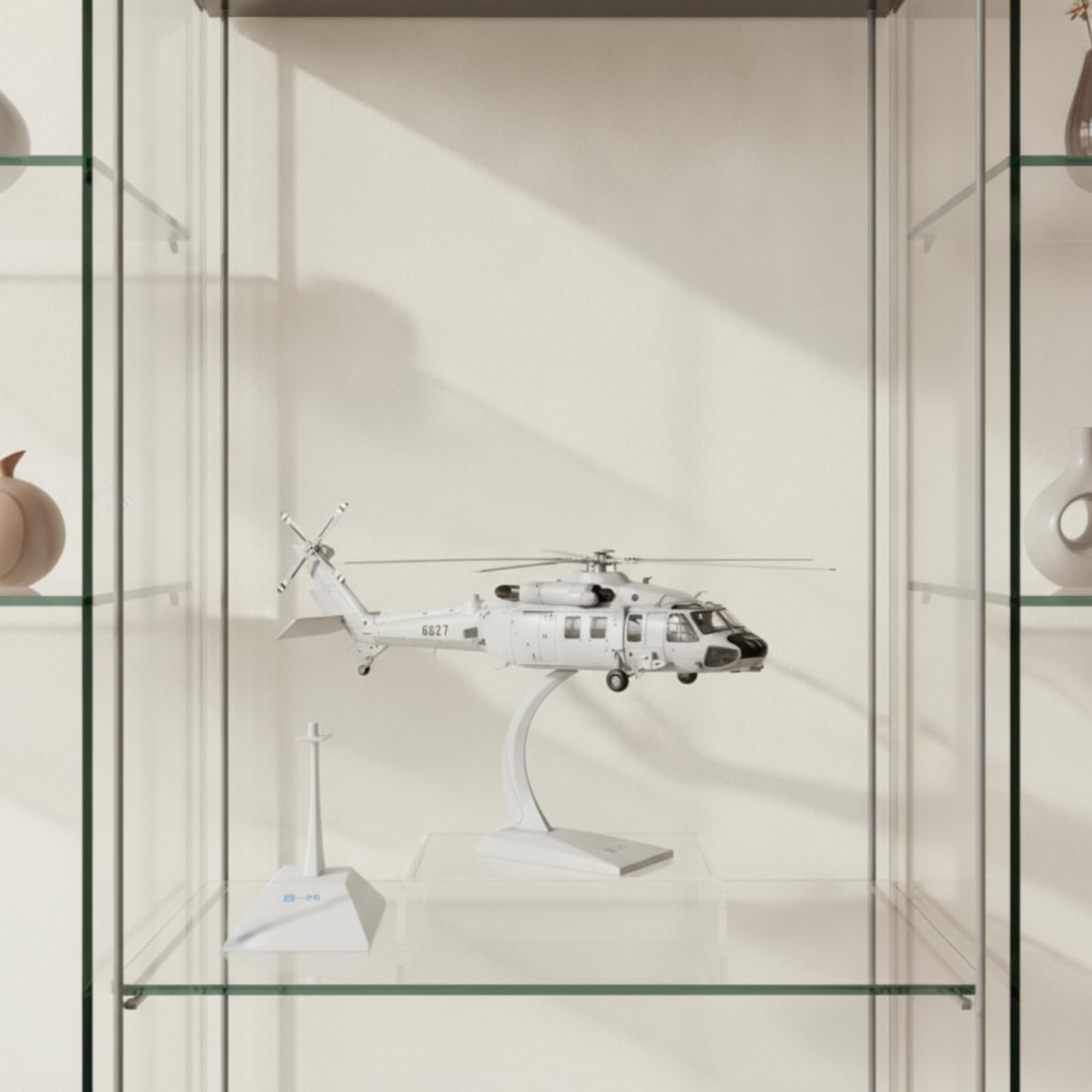 Modellino di Elicottero Militare Elicottero con Piedistallo Statico Modello in Metallo per Esposizione, Ufficio, 1 48, Versione Terrestre Z-20