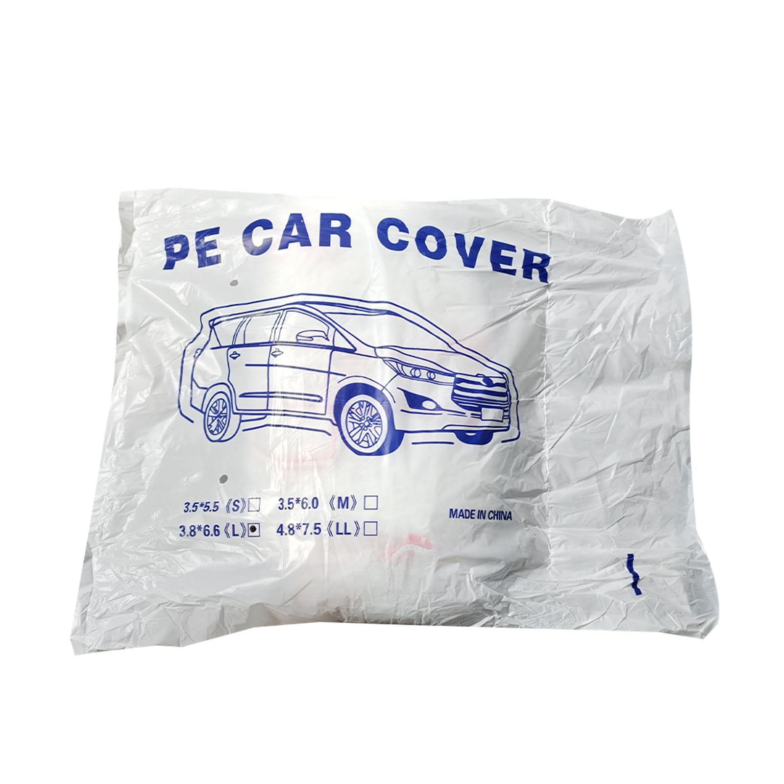 Vroelos 12 5x21 5 Clear Plastic Disposable Car Protective Cover Temporary Universal Rain Dust Garage Full Coverage Car — view 7