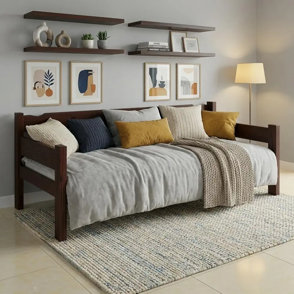 Sofá Cama De Madeira Maciça Reforçada e Robusta