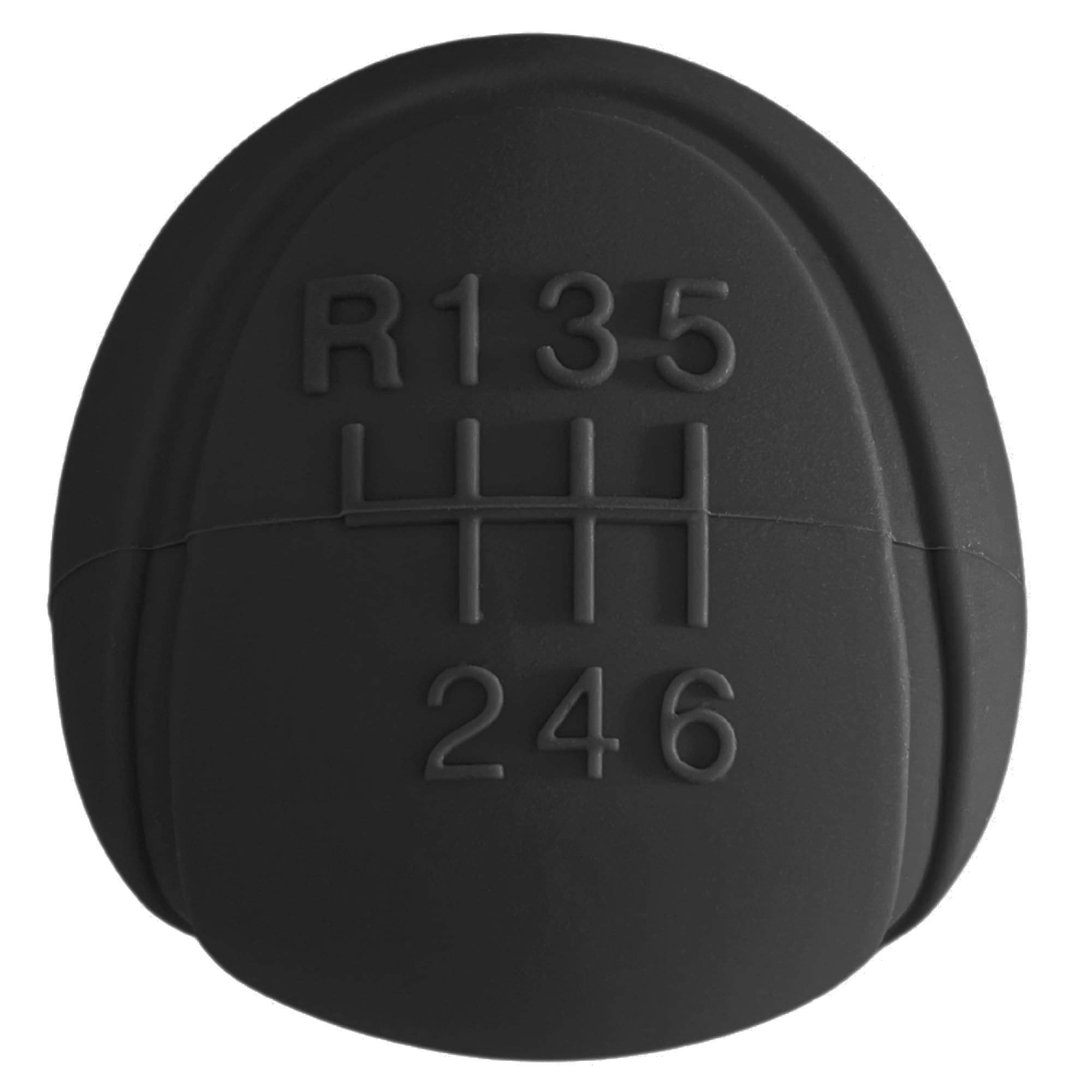 Funda Pomo Cambios Marcha Coche Antideslizante Negro, Cubierta de Perilla de palanca de Marchas, protector de pomo adherente, Funda palanca de cambios, Silicona, Universal, Negro, 6 Marchas - imagen 2