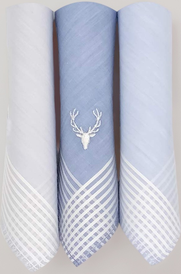 Allen Solly Men's Cotton Pastel Multicolour Handkerchief- Pack of 3