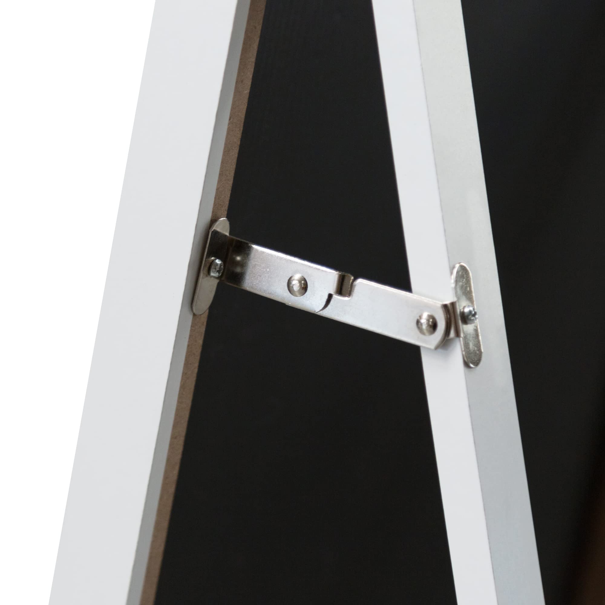 [en.casa] Ganzkörperspiegel Giovinazzo Standspiegel mit Rahmen 150 x 35 cm neigbar Bodenspiegel zum Aufstellen Schlafzimmer rechteckig Flurspiegel Weiß
