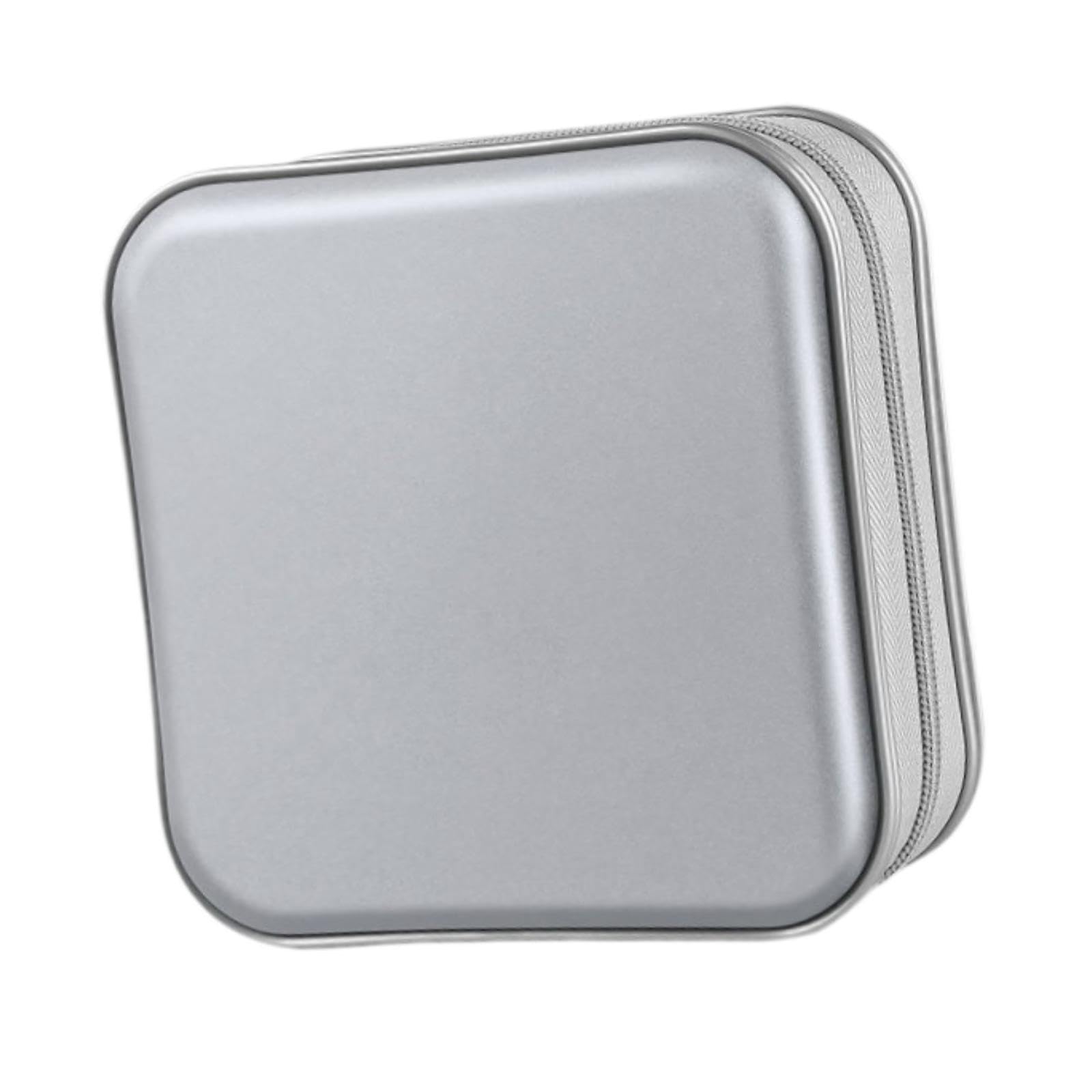 CD Case Hard Zipper Household 40 Capacity CD Case Holder for Travel Home Car Gray-image-18