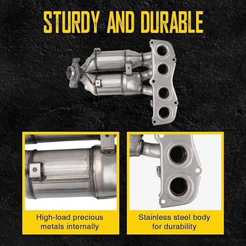 Kax Catalytic Converter, Stainless Steeland Ceramic Material, Manifold Catalytic Convert Exhaust System 16385,0991654,642277,40583, 750028,58225,674593 #TOP1