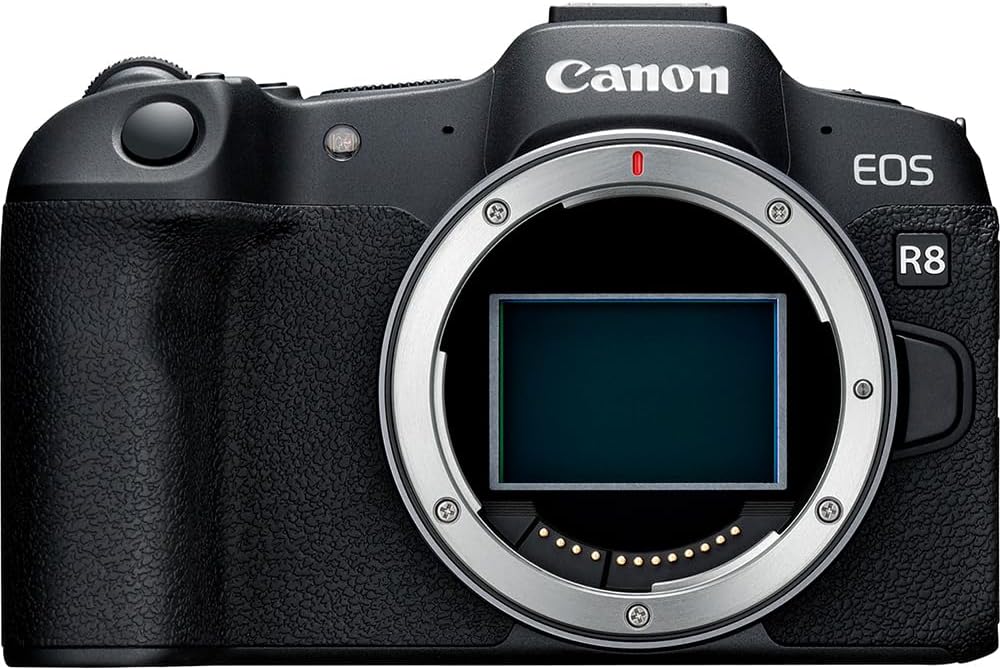 Canon EOS R8 Full Frame Mirrorless Camera Body Only 5803C002 Bundle with Lexar Premium 64GB SDXC Memory Card, Deco Essentials Camera Bag and Corel Photo Video Suite PaintShop Pro with VideoStudio SE