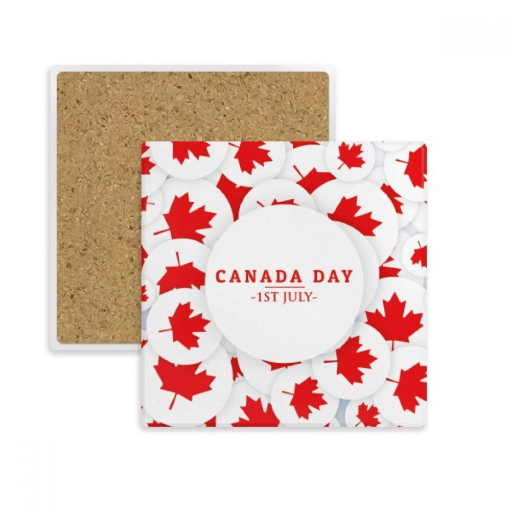 Canada Jour dessous de verre feuille d'érable porte-pierre absorbant pour tasse et verre