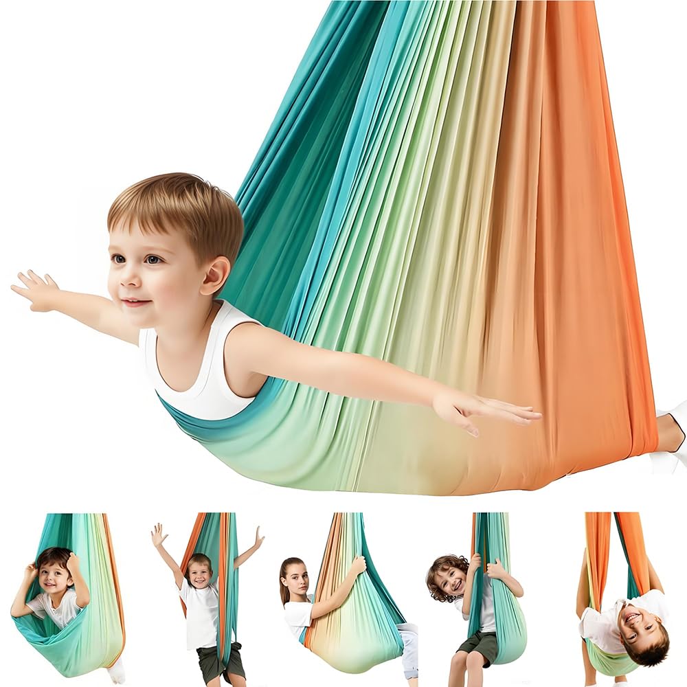 Photo 1 of Luckly Play Sensory Swing, Indoor Double Layer Autism Swing for Kids