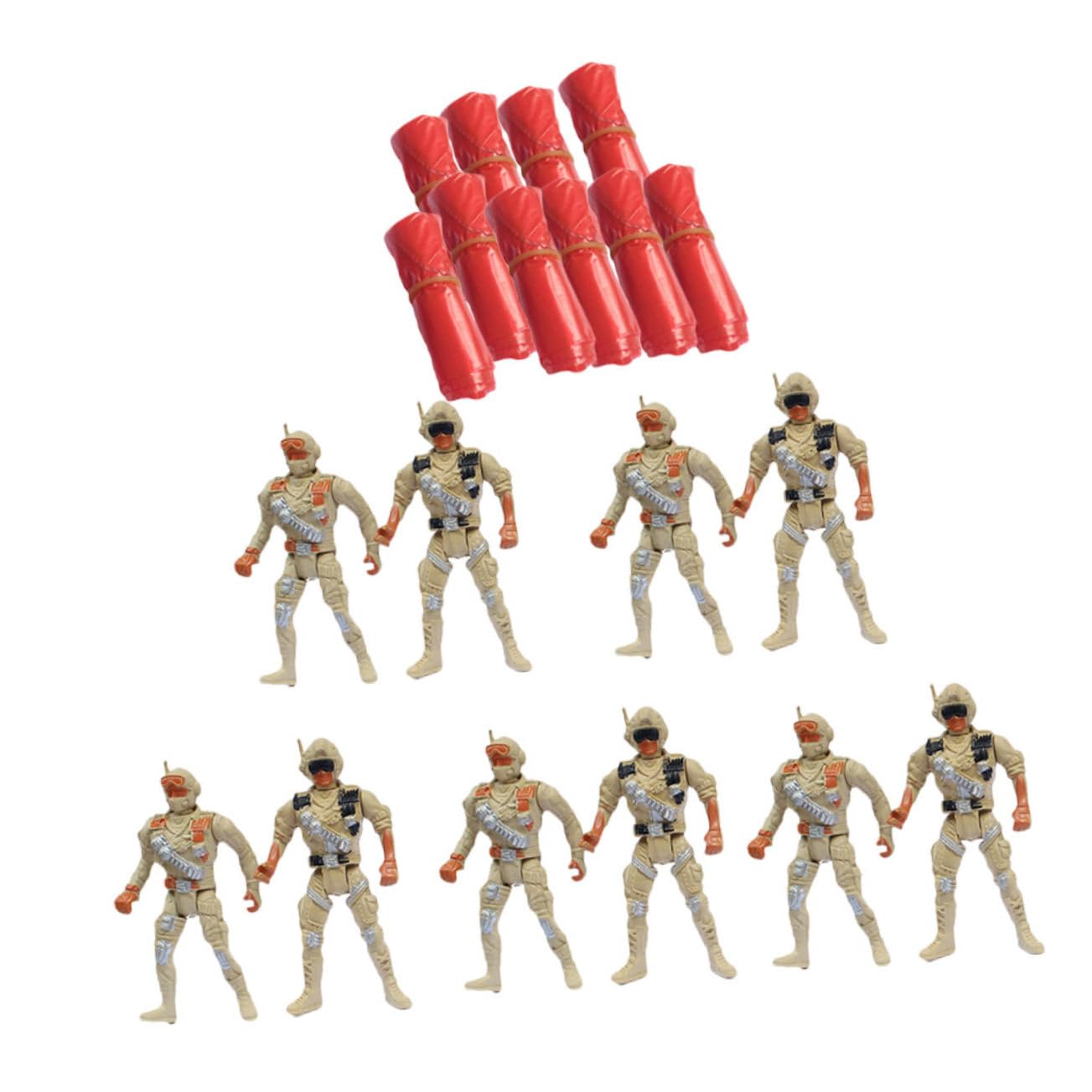 NAMOARLY 10pcs Boys and Girls Parachute Soldiers Toys Army Toys for Boys Girls Outdoor Fun Random Color