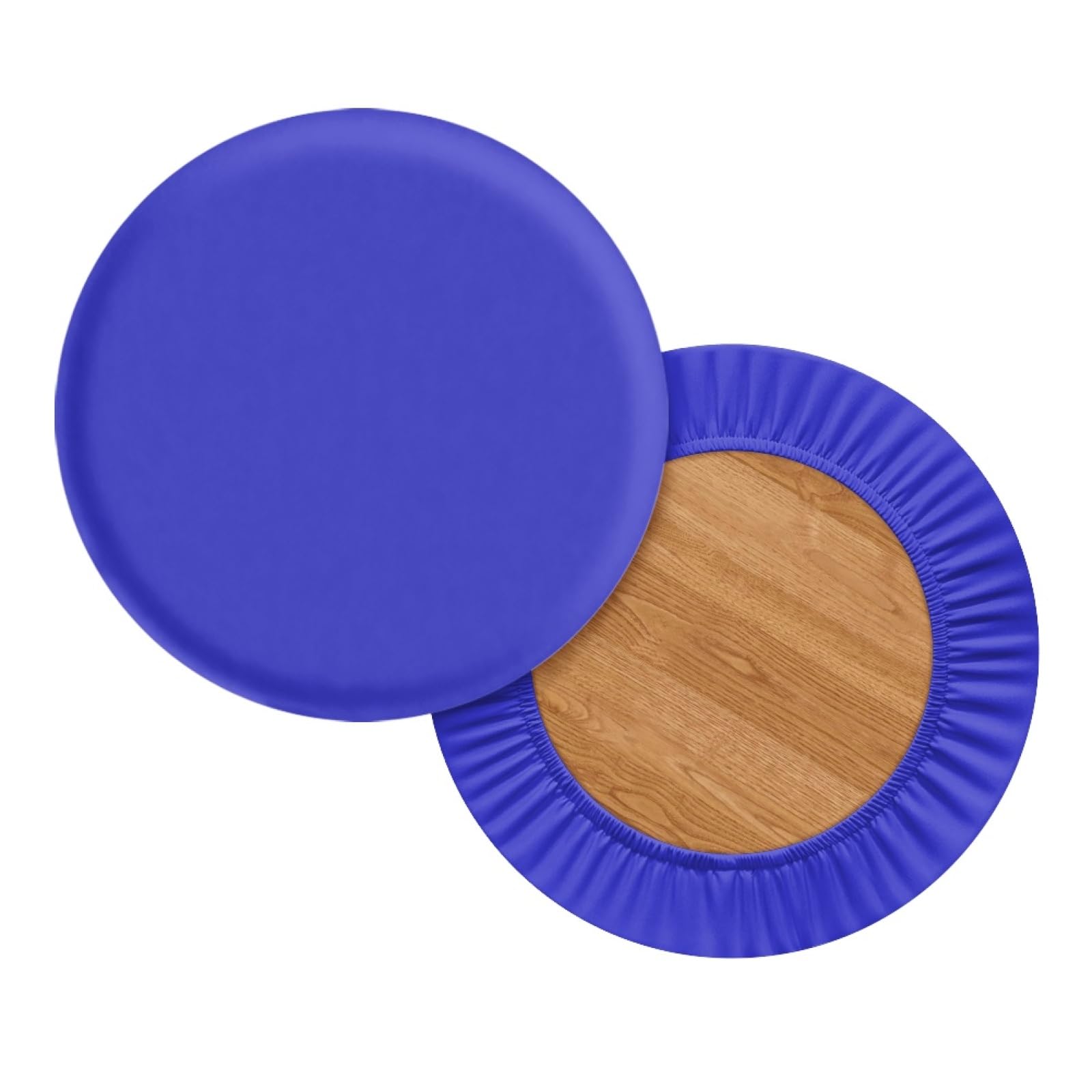 Wanyint Blue-Purple Print Stool Covers Round Set of 2 pc Stretch Round Bar Stool Slipcovers,Bar Stool Cushions,Breathable Round Bar Stool Cover Seat Cushion