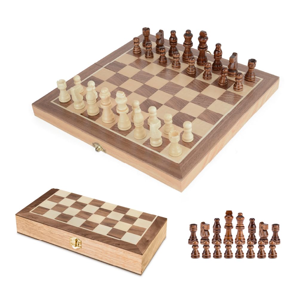 Toyrific Chess Folding Game Board for 2 Players, Chess Set Board Games, Travel Family Game