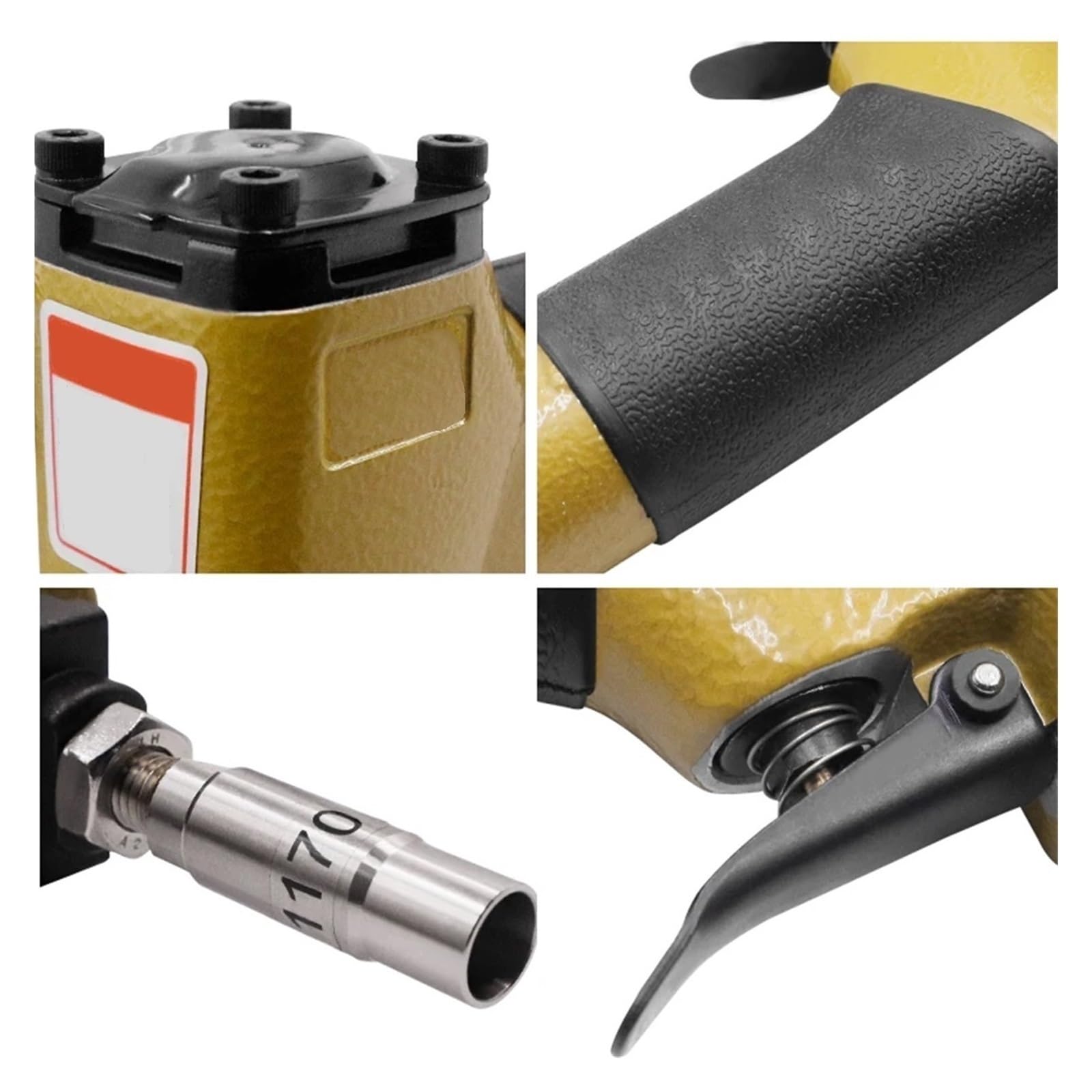 Profesional Heavy Duty Grapadora Neumática Pushpin Nailer T1170 Air Decorative Tacker para la fabricación de sofás y muebles herramientas