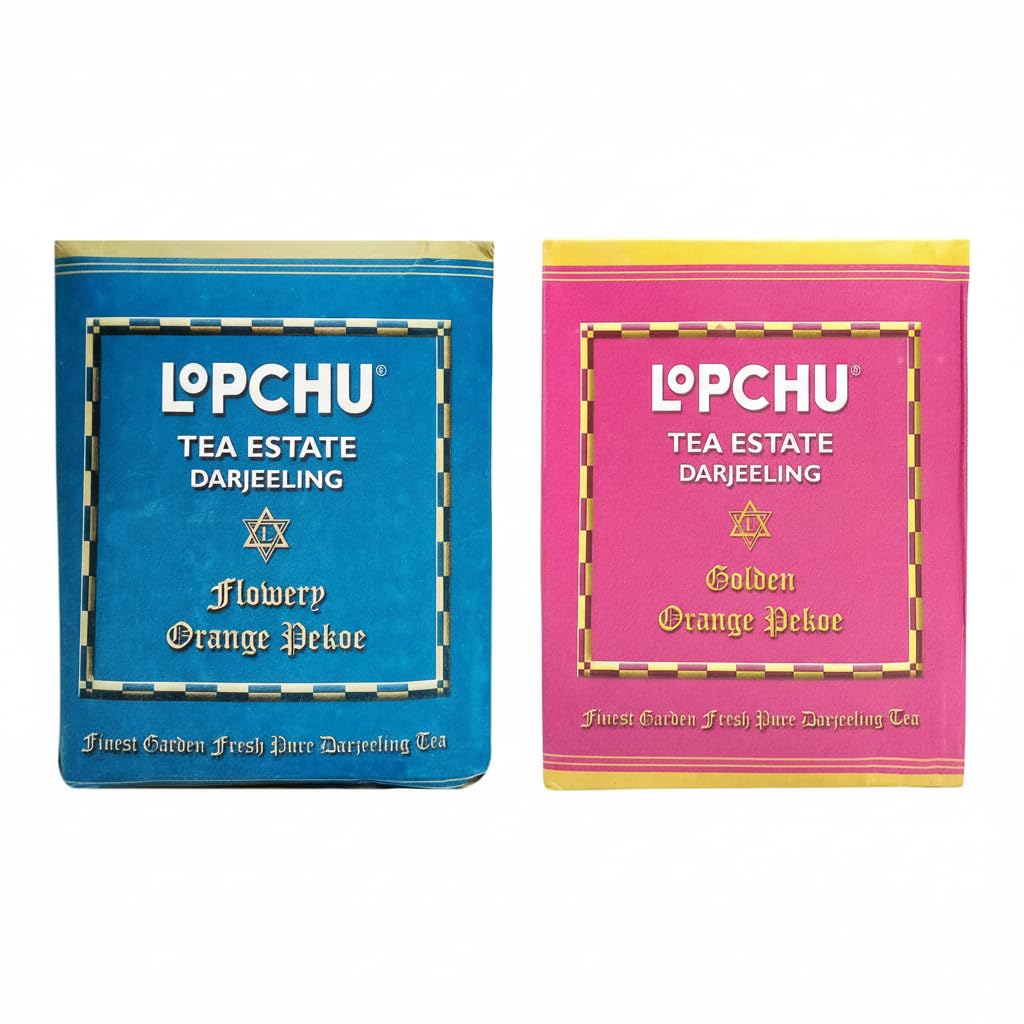 Lopchu Garden Tea Estate Darjeeling - Golden Orange Pekoe and Flowery Orange Pekoe Pack, 100gm + 100gm, Premium Loose Leaf, Smooth & Aromatic, Handpicked Rich Flavor, 100 Cups-picture-27