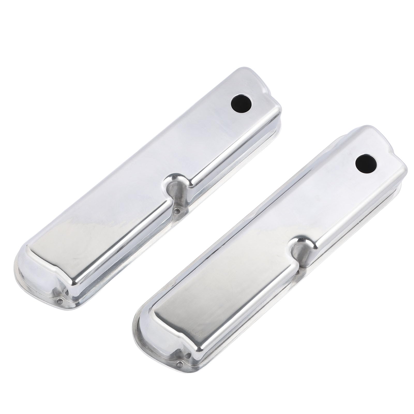 2 szt. Pokrywa Zaworów Silnika 8440 Polerowana Aluminiowa Pokrywa Zaworów z przelotką do SB 289 302 351W SBF Silnik Aluminiowy Zestaw Pokrywy Zaworów
