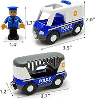 Vista 27 de Juego de trenes magnéticos y autos de madera, accesorios de tren para niños pequeños de 3 a 5 años, juegos de trenes de madera para niños de 3 a 4 a