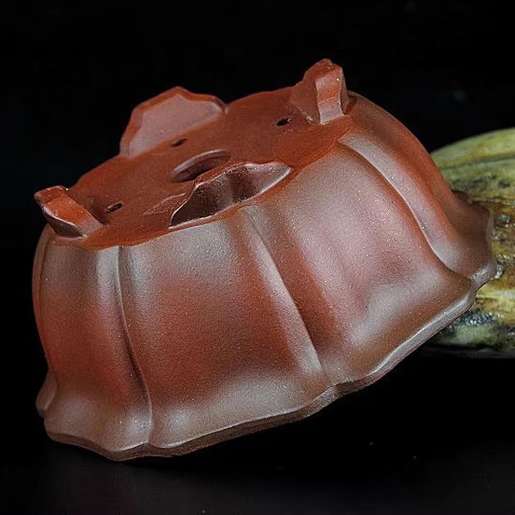 Doniczka na rośliny Purple Clay Bonsai Sadzarka Ręcznie robiona Koła Doniczka w kształcie kwiatu Zielona Doniczka Roślina 5.1 cala Doniczki