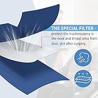 Vista 6 de Cubierta para estoma de cuello para traqueotomía (azul marino, 5 piezas, pequeño)