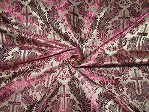 Tissu brocart de soie bordeaux et noir pour confectionner une veste de soirée chic