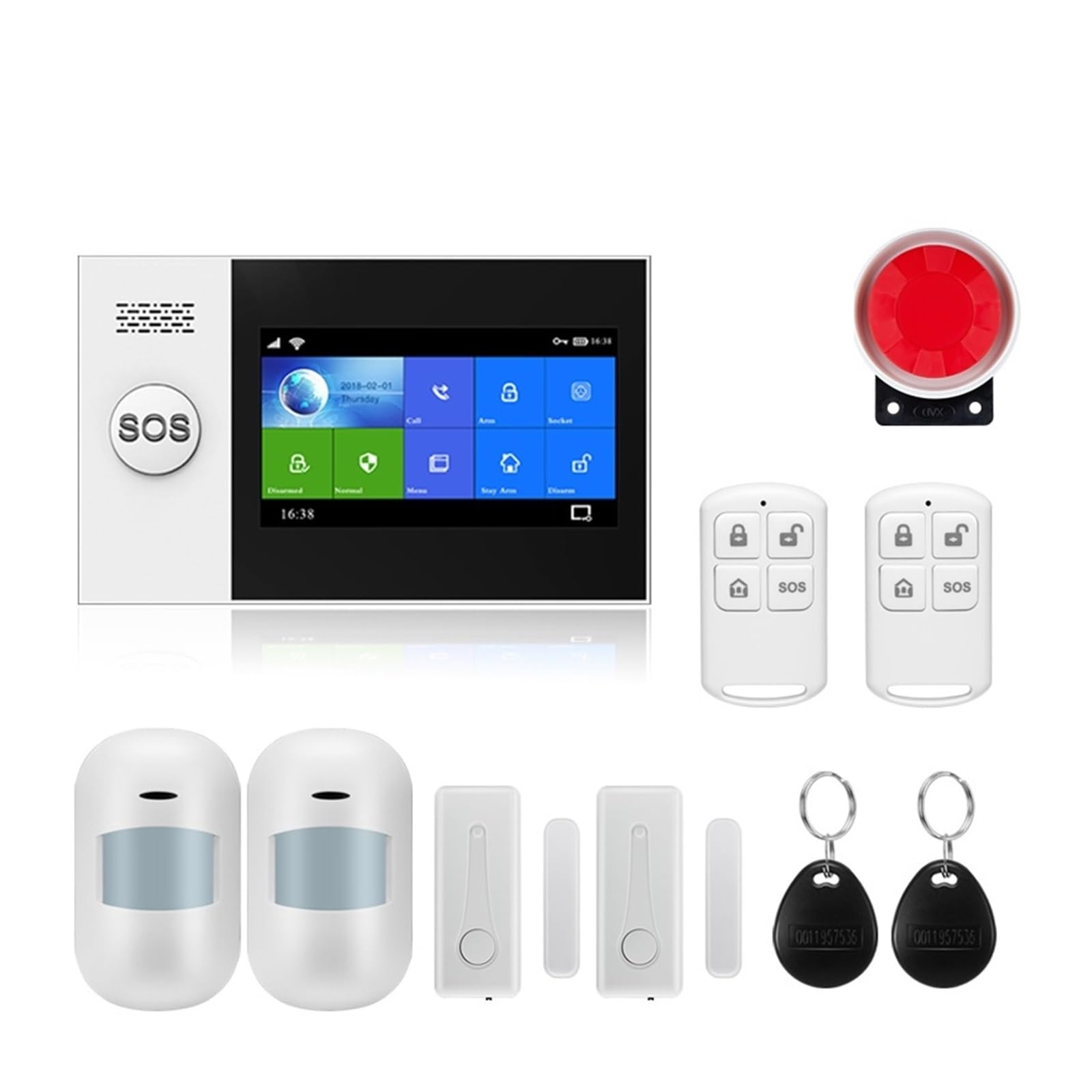 CUDTAPI smart alarm APP Remote Control Alarm Panel Switchable 9 Language Wireless Home Security GSM GPRS System RFID Card Arm Disarm(W4B20)