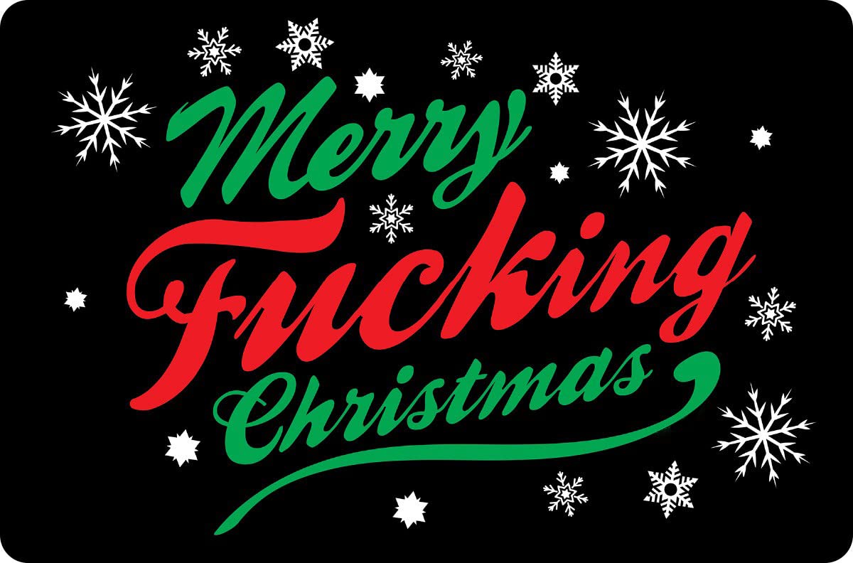 Bioprocess Metalposterc4204 Merry Fucking Christmas Metal Sign Perfect For Bar Cafe Garage Cave Art Wall Decor, Home Decor, Halloween Decor, Wall Decor Poster Metal Sign 8X12 Inches