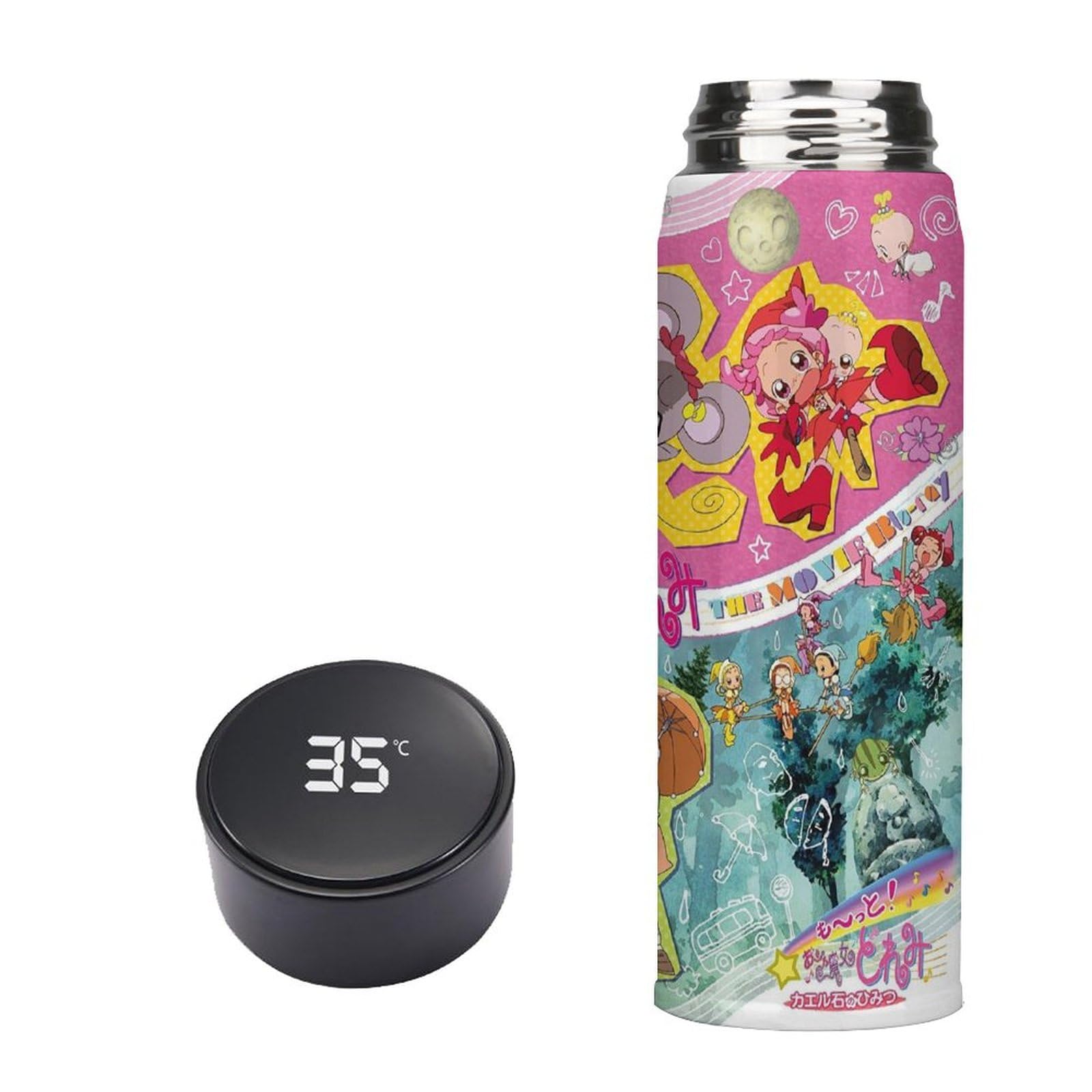 Amazon｜おジャ魔女どれみ 水筒 軽量 保温 直飲み LED温度表示