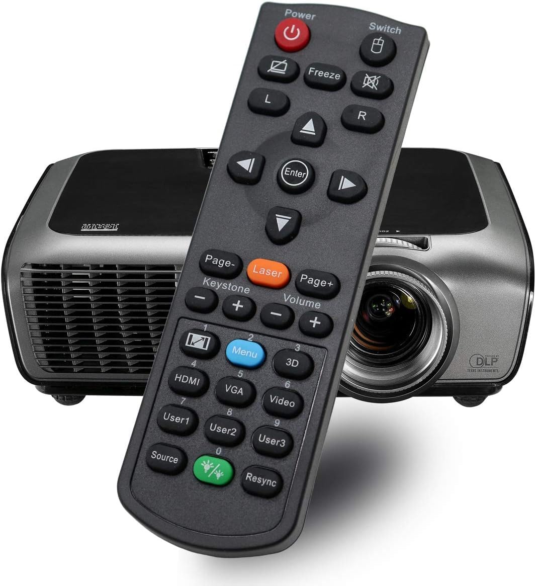 Mando a Distancia para Optoma Proyector H183X W331 W341 W345 W351 W355 W400 W402 W416 WU416 W316ST W320UST X345 X350 X351 X355 X400 X402 X416 X460 X461 EH331 EH334 EH335 EH336 EH341 EH416