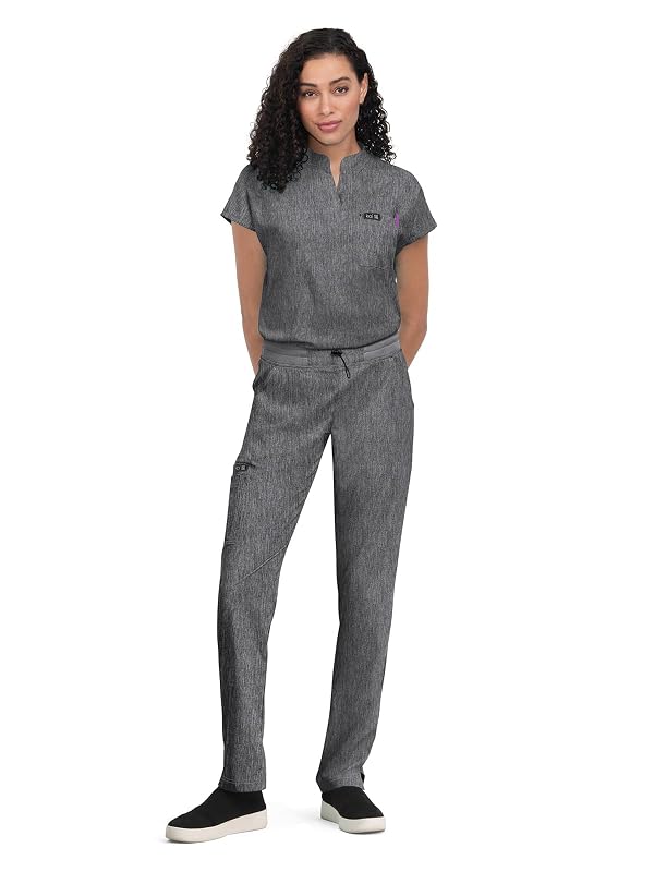 KOI Basics Ari Top 1093 Heather Grey M by LifeThreads - Image 4